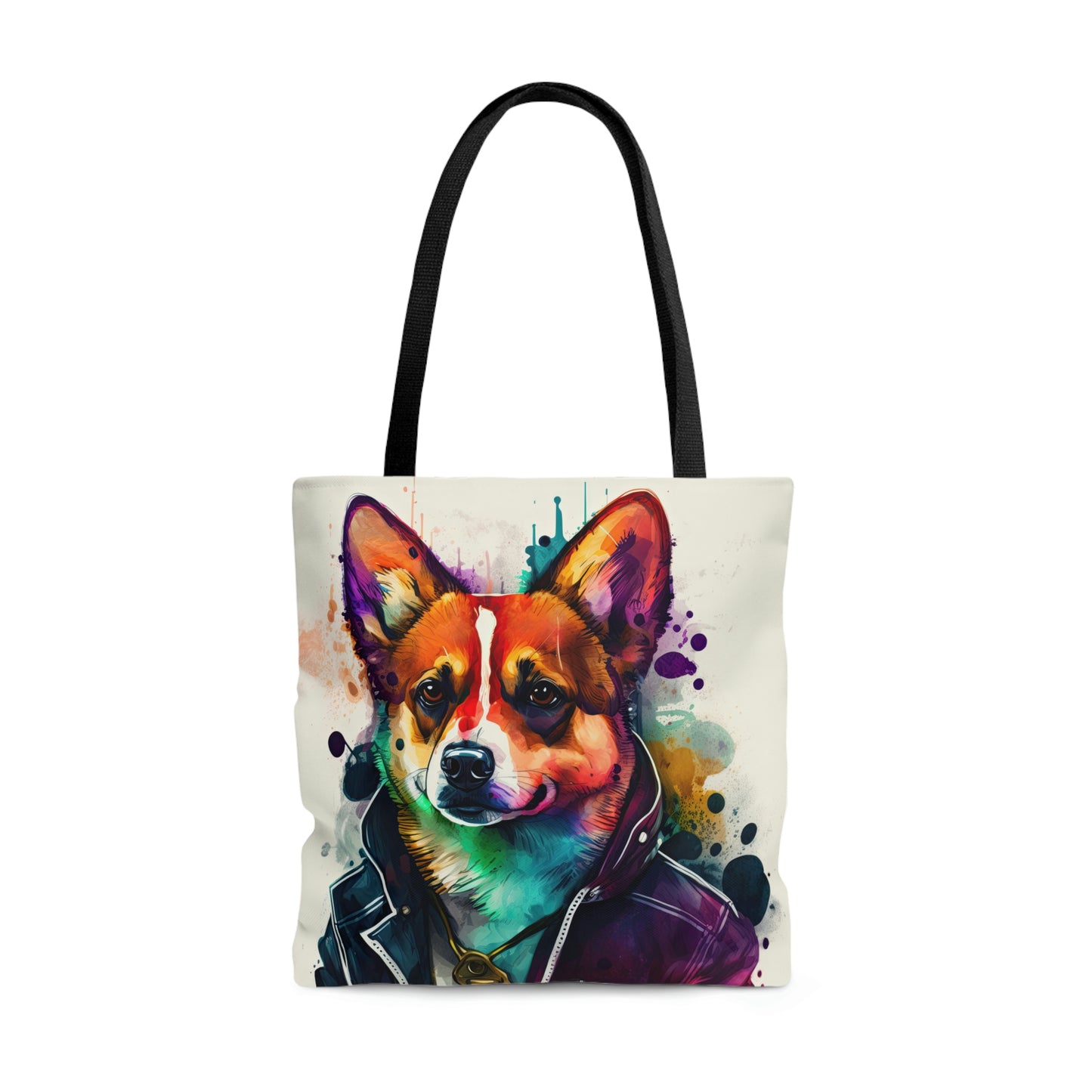 Cool Moto Corgi Tote Bag (AOP)