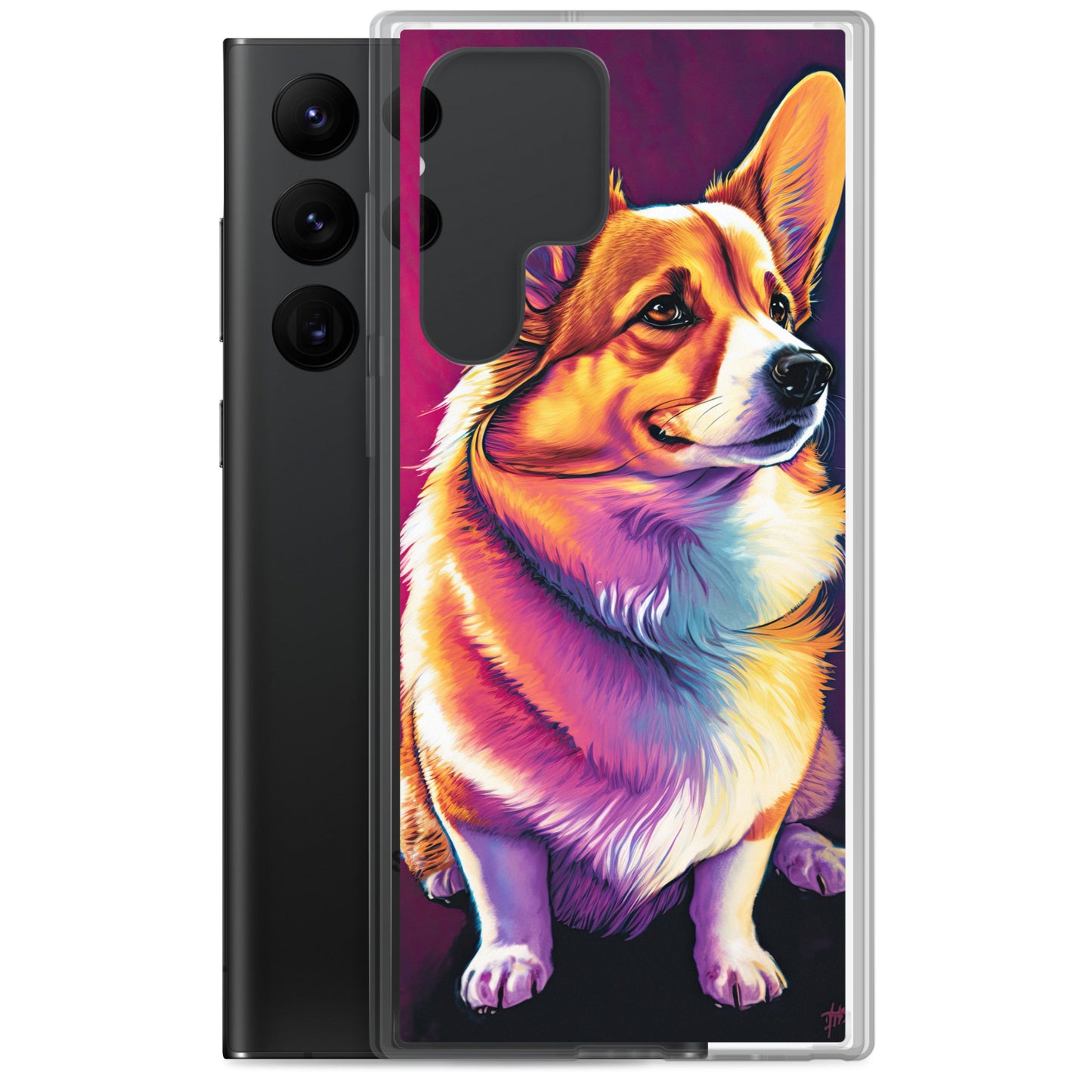 Pink Pembroke Corgi Clear Case for Samsung®
