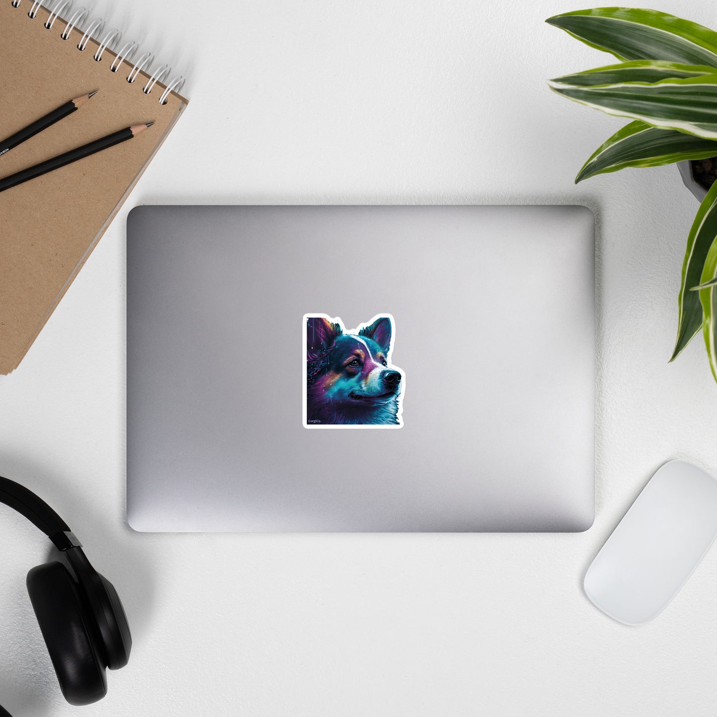 Black Tri Rain Corgi Bubble-free stickers