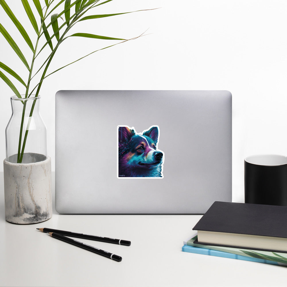 Black Tri Rain Corgi Bubble-free stickers