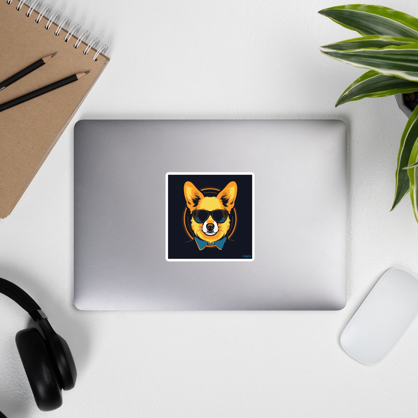 Mr. Cool Corgi Bubble-free stickers