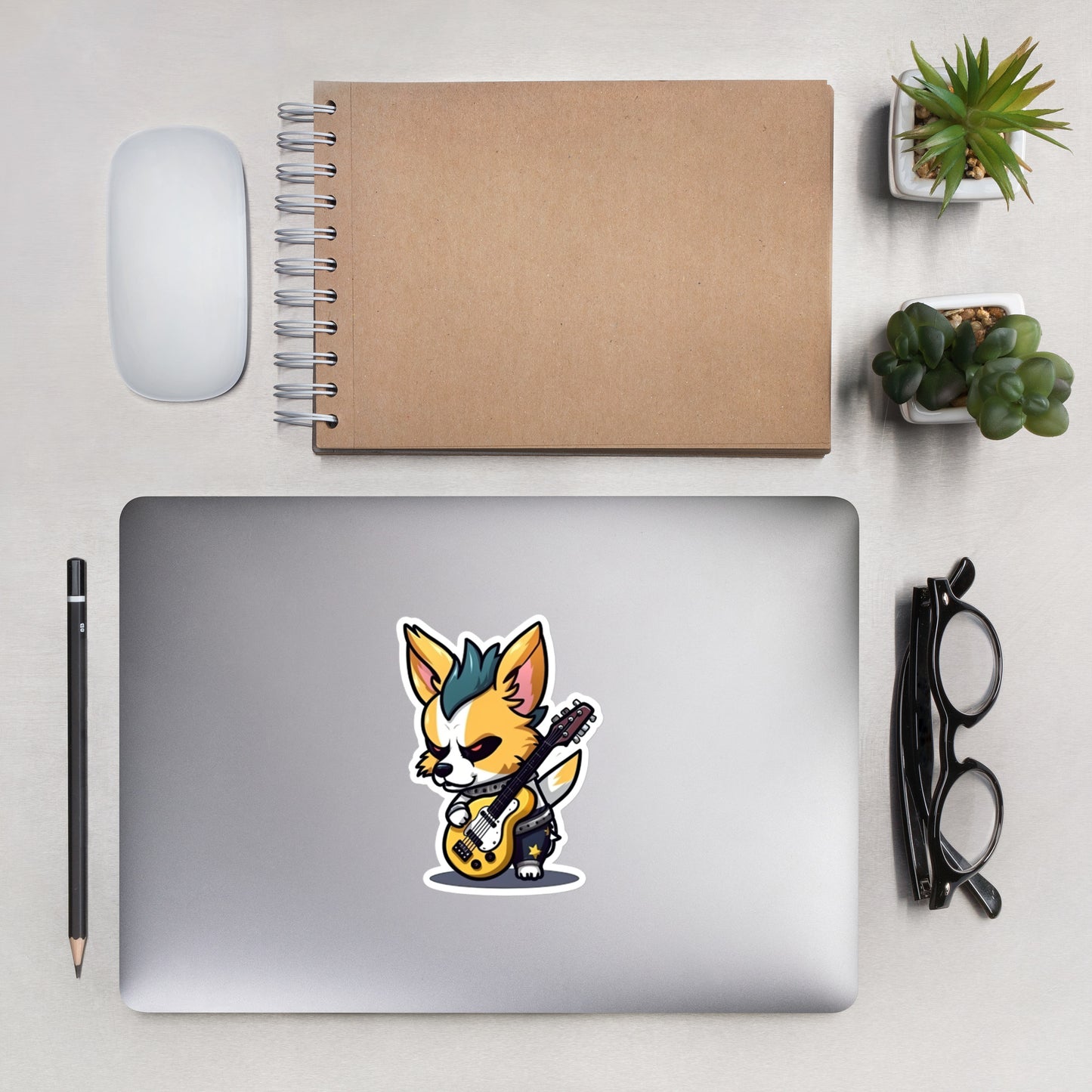 Punk Rock Corgi Sticker