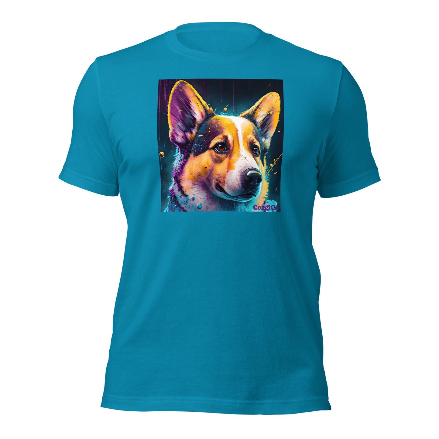 Paint Drip Art Corgi Unisex t-shirt