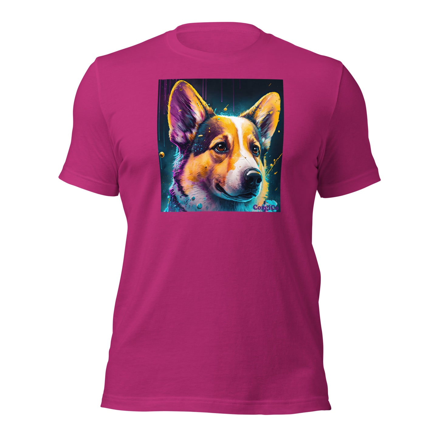 Paint Drip Art Corgi Unisex t-shirt