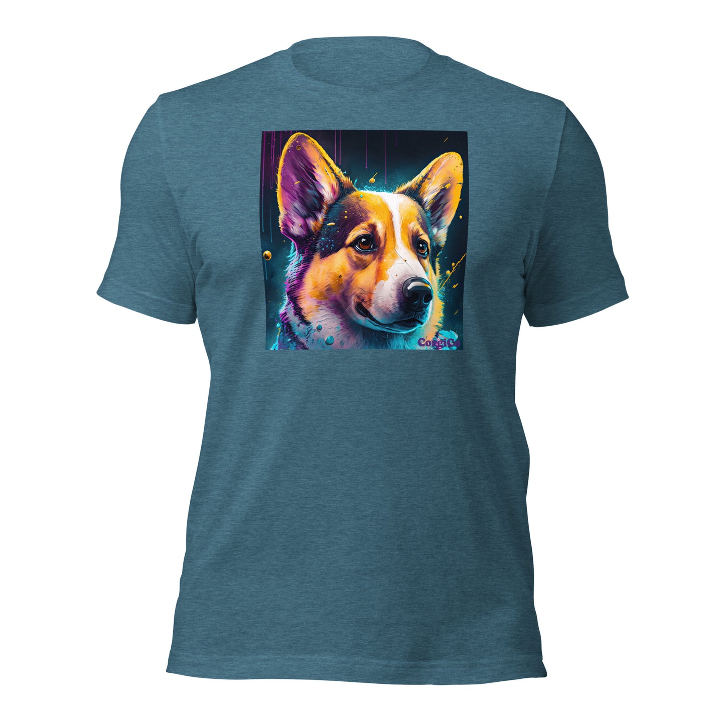 Paint Drip Art Corgi Unisex t-shirt