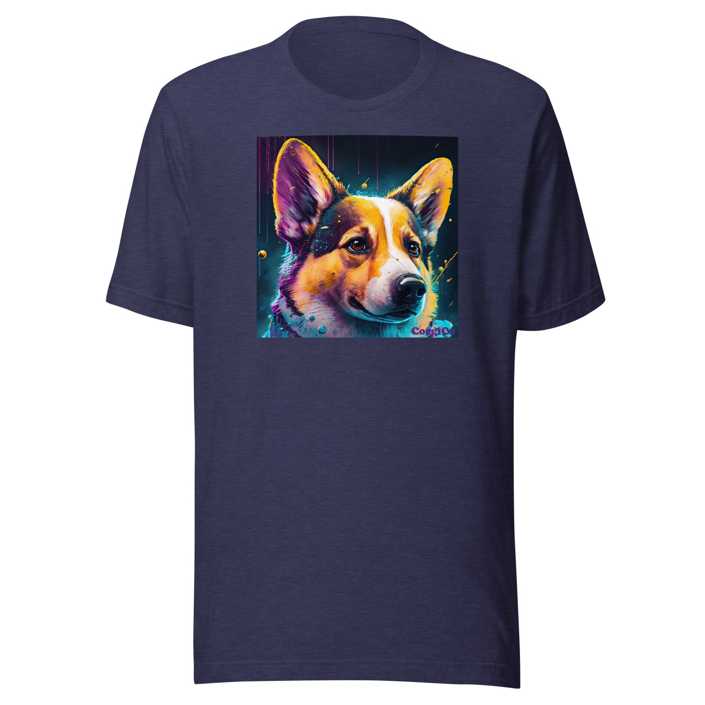 Paint Drip Art Corgi Unisex t-shirt