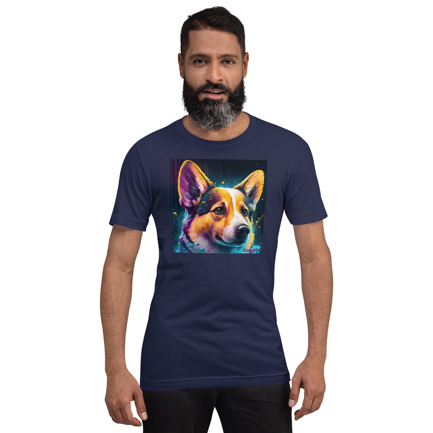 Paint Drip Art Corgi Unisex t-shirt