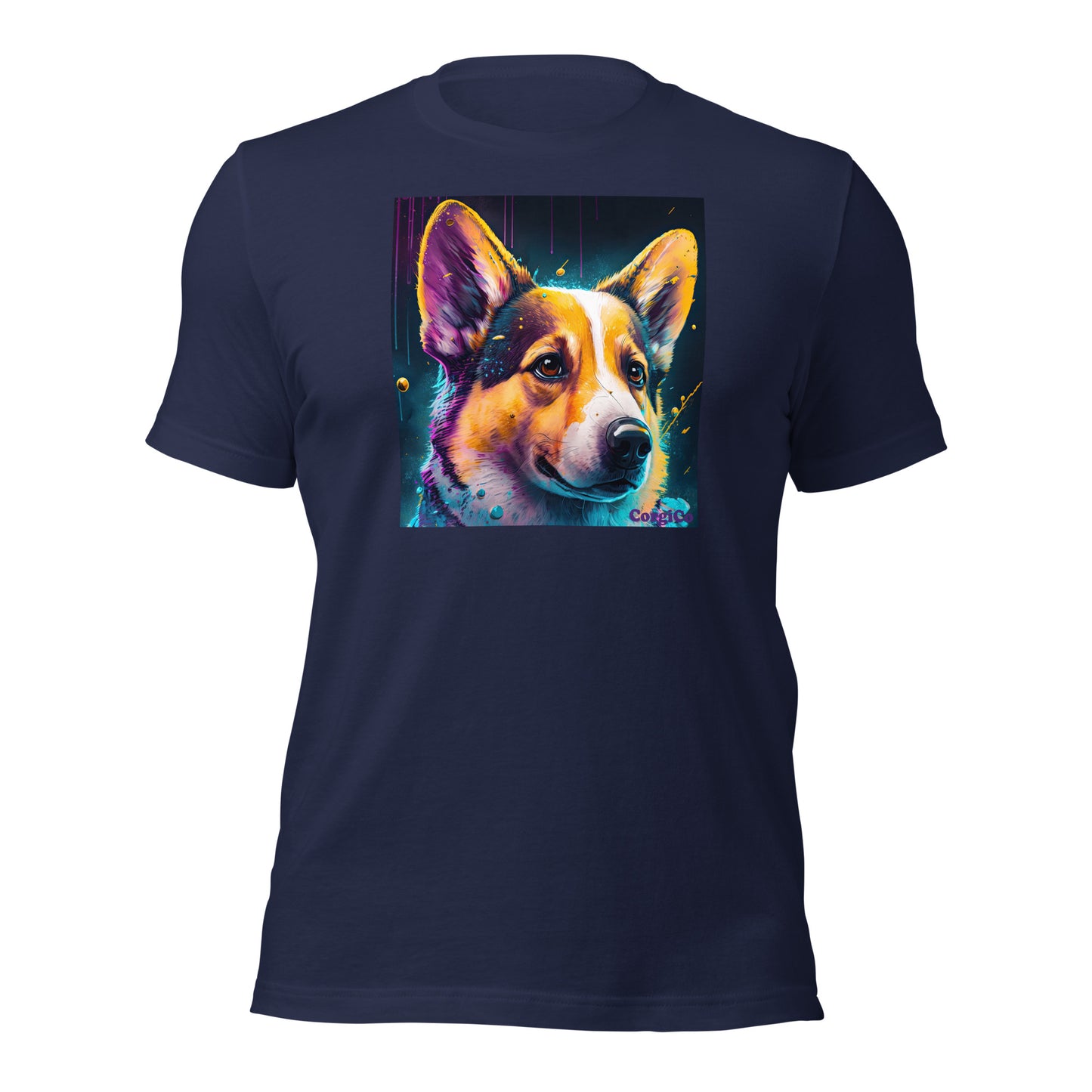 Paint Drip Art Corgi Unisex t-shirt
