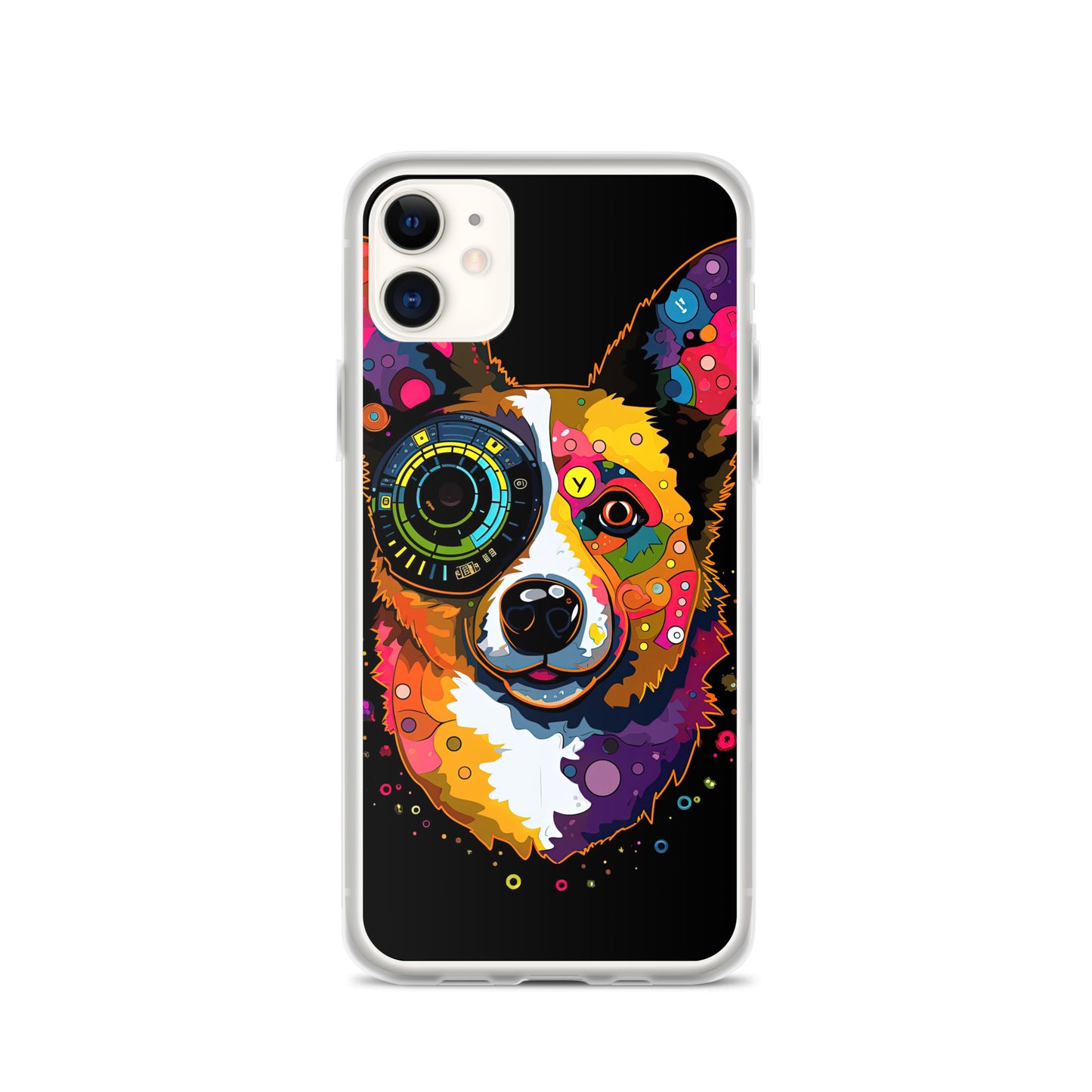 Colorful Cyber Corgi Clear Case for iPhone®