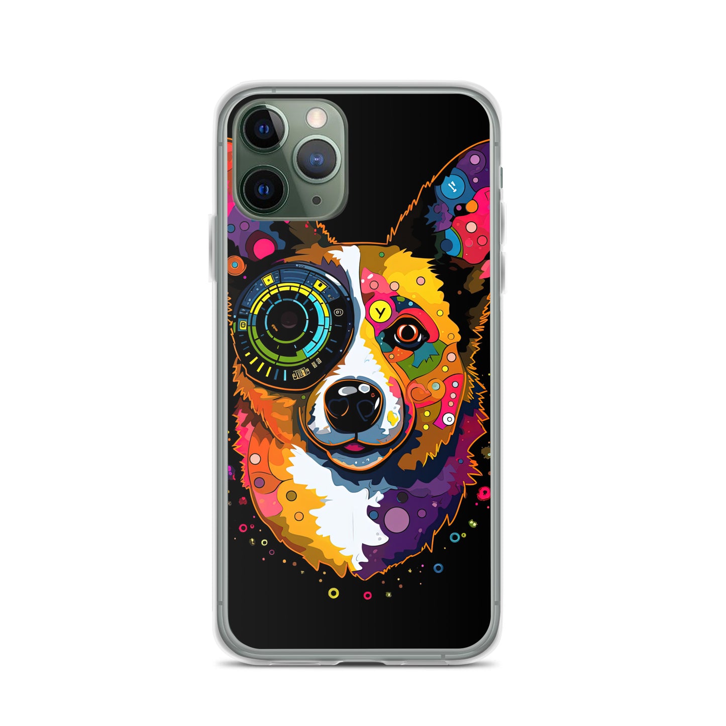 Colorful Cyber Corgi Clear Case for iPhone®