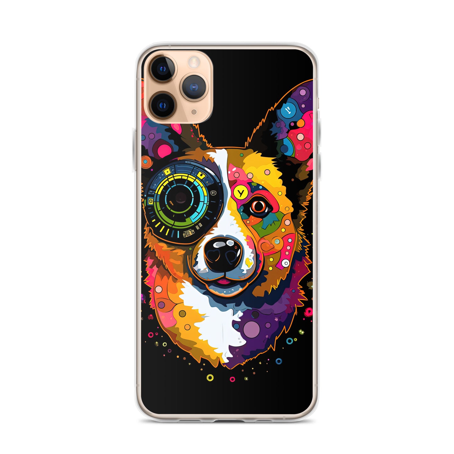 Colorful Cyber Corgi Clear Case for iPhone®