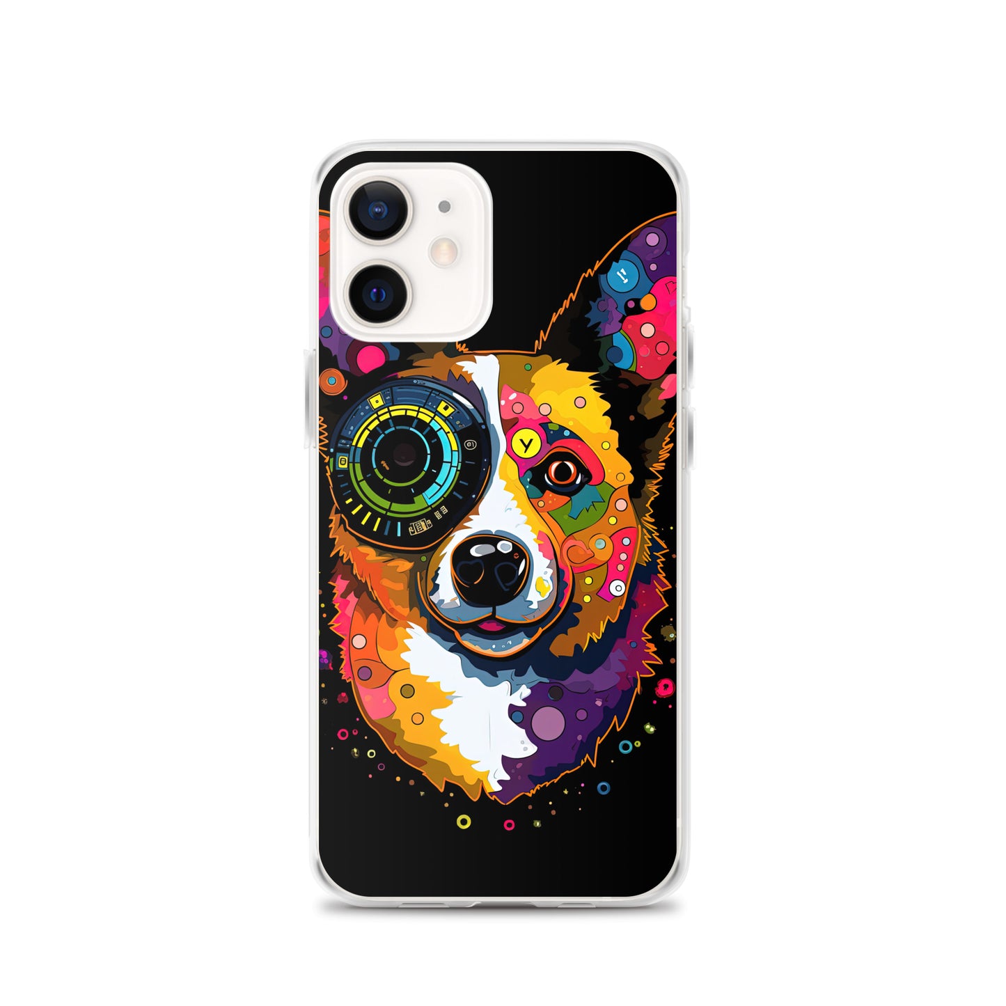 Colorful Cyber Corgi Clear Case for iPhone®