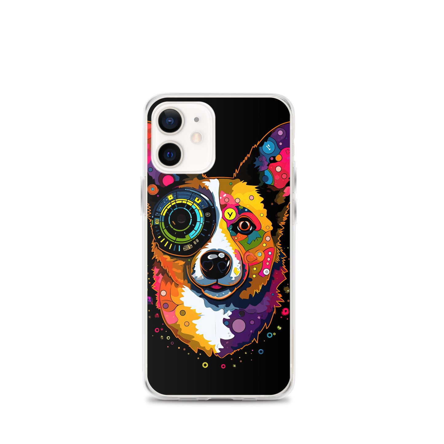 Colorful Cyber Corgi Clear Case for iPhone®