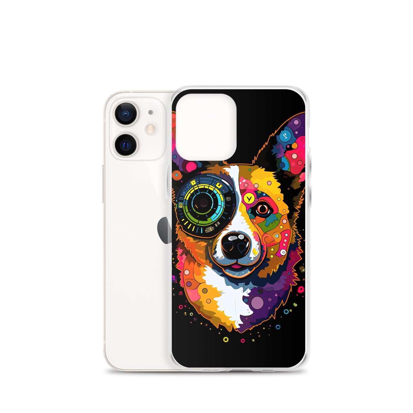 Colorful Cyber Corgi Clear Case for iPhone®