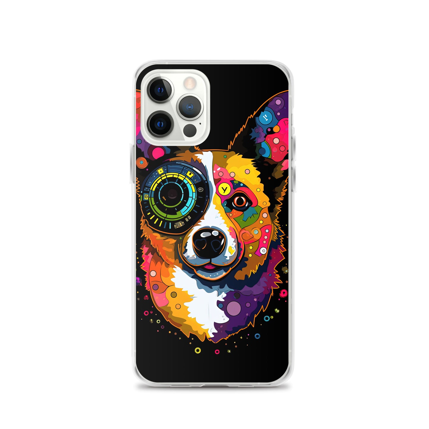 Colorful Cyber Corgi Clear Case for iPhone®