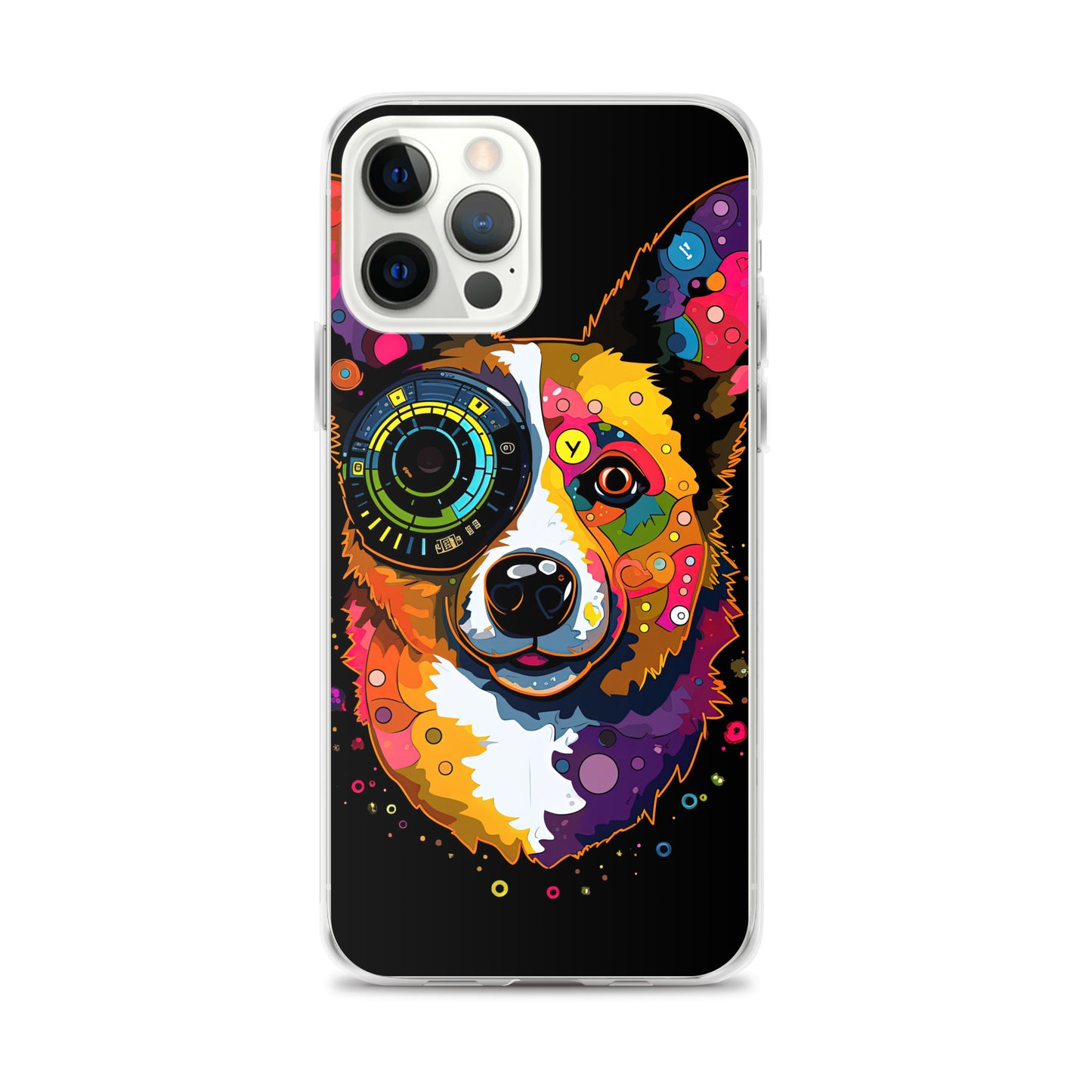 Colorful Cyber Corgi Clear Case for iPhone®