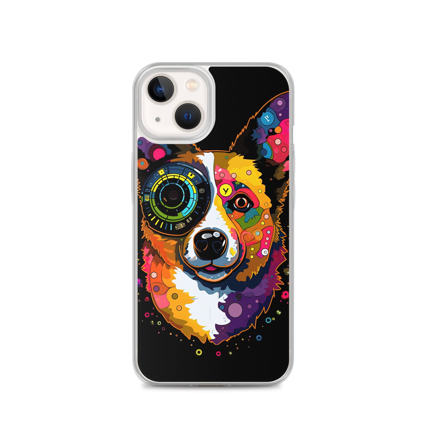 Colorful Cyber Corgi Clear Case for iPhone®