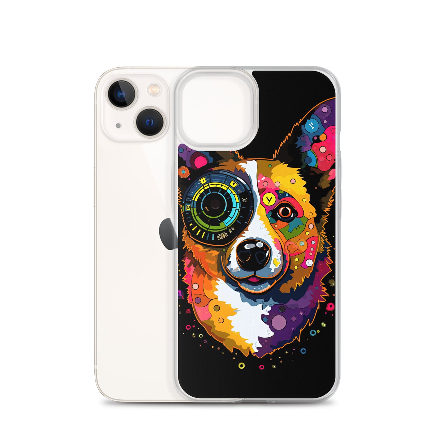 Colorful Cyber Corgi Clear Case for iPhone®