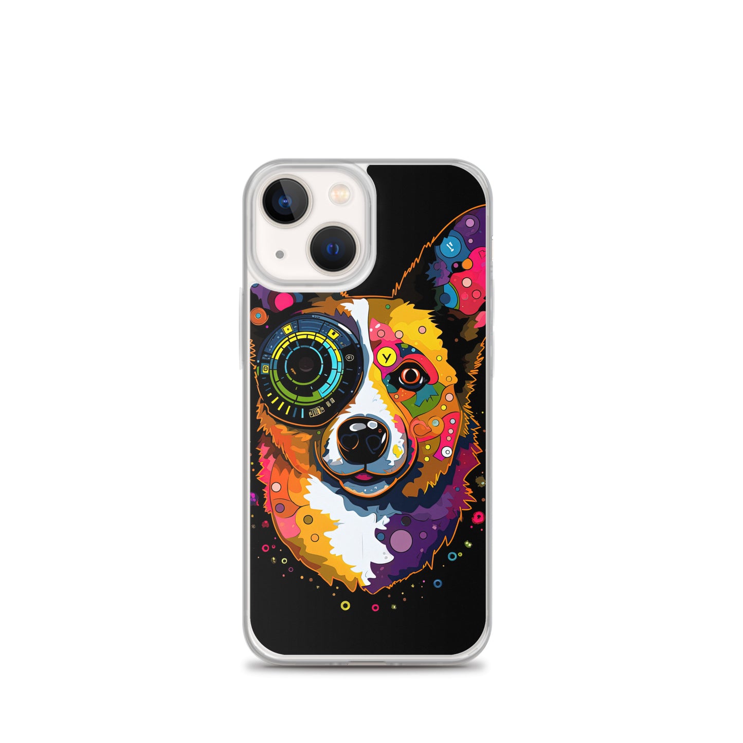 Colorful Cyber Corgi Clear Case for iPhone®