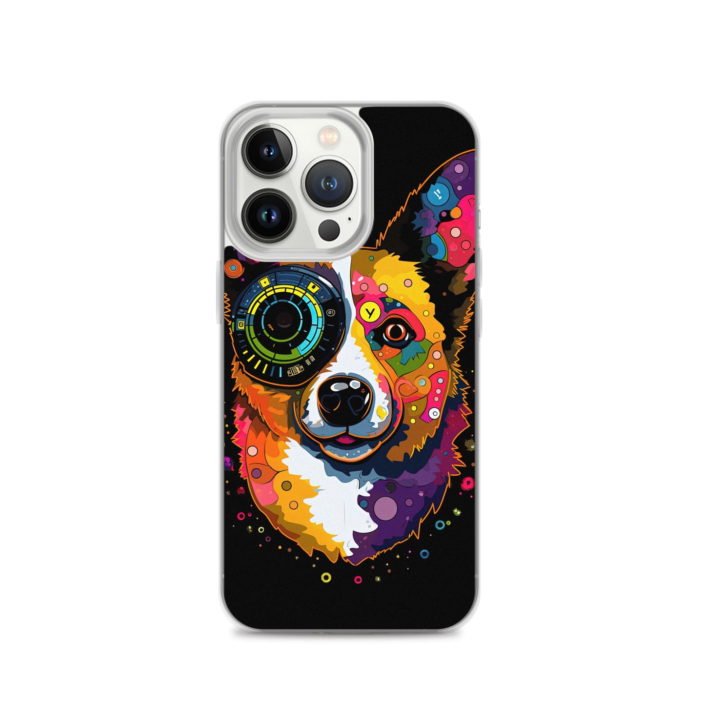 Colorful Cyber Corgi Clear Case for iPhone®