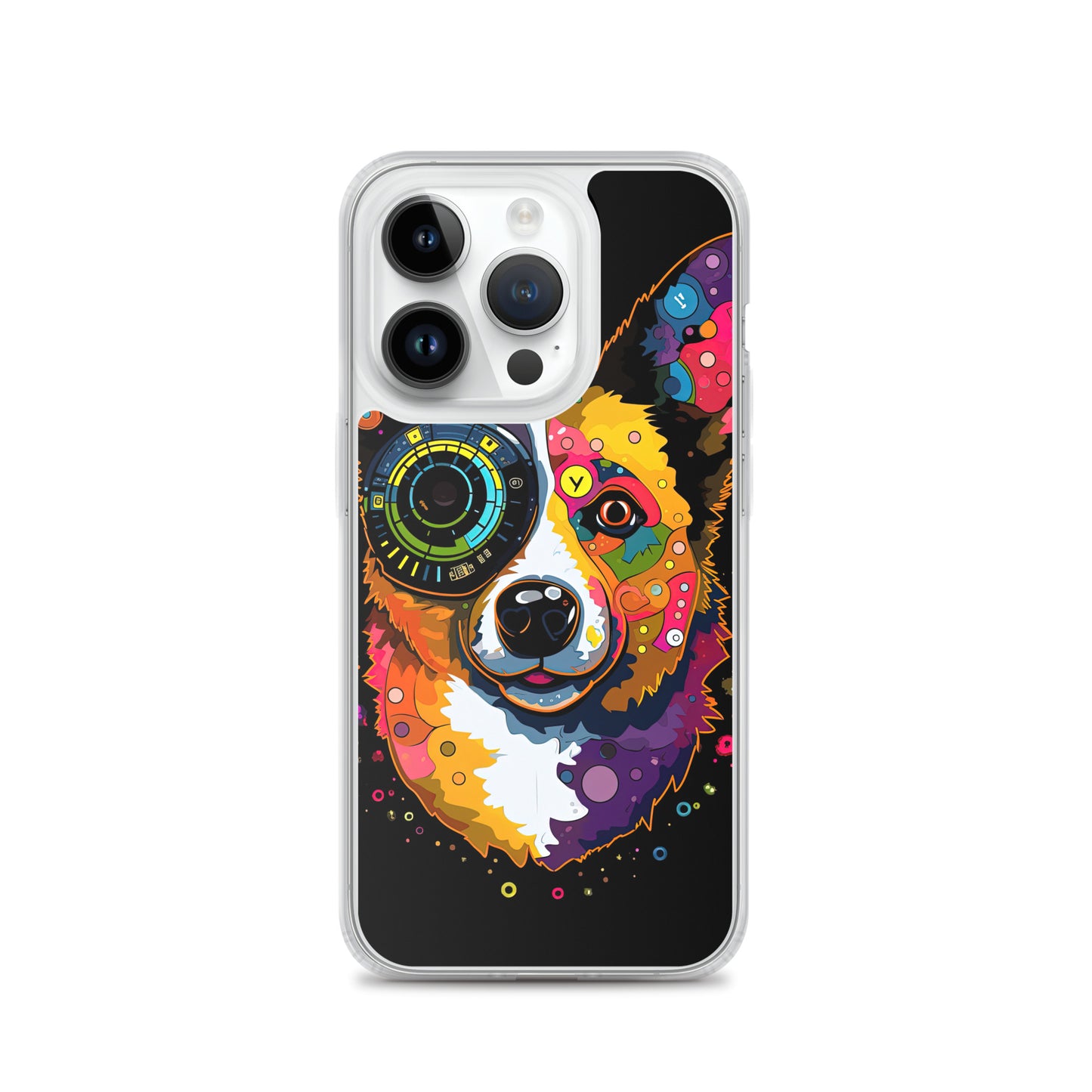 Colorful Cyber Corgi Clear Case for iPhone®