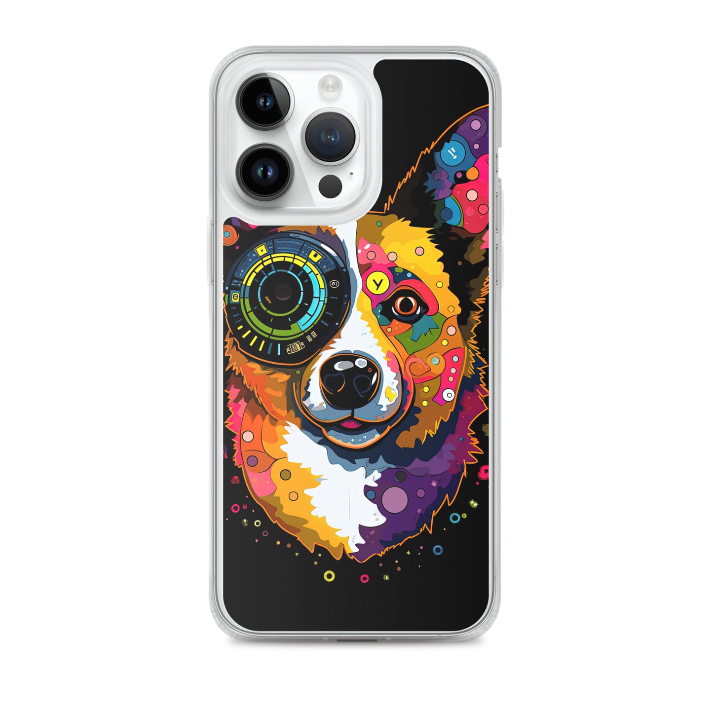 Colorful Cyber Corgi Clear Case for iPhone®