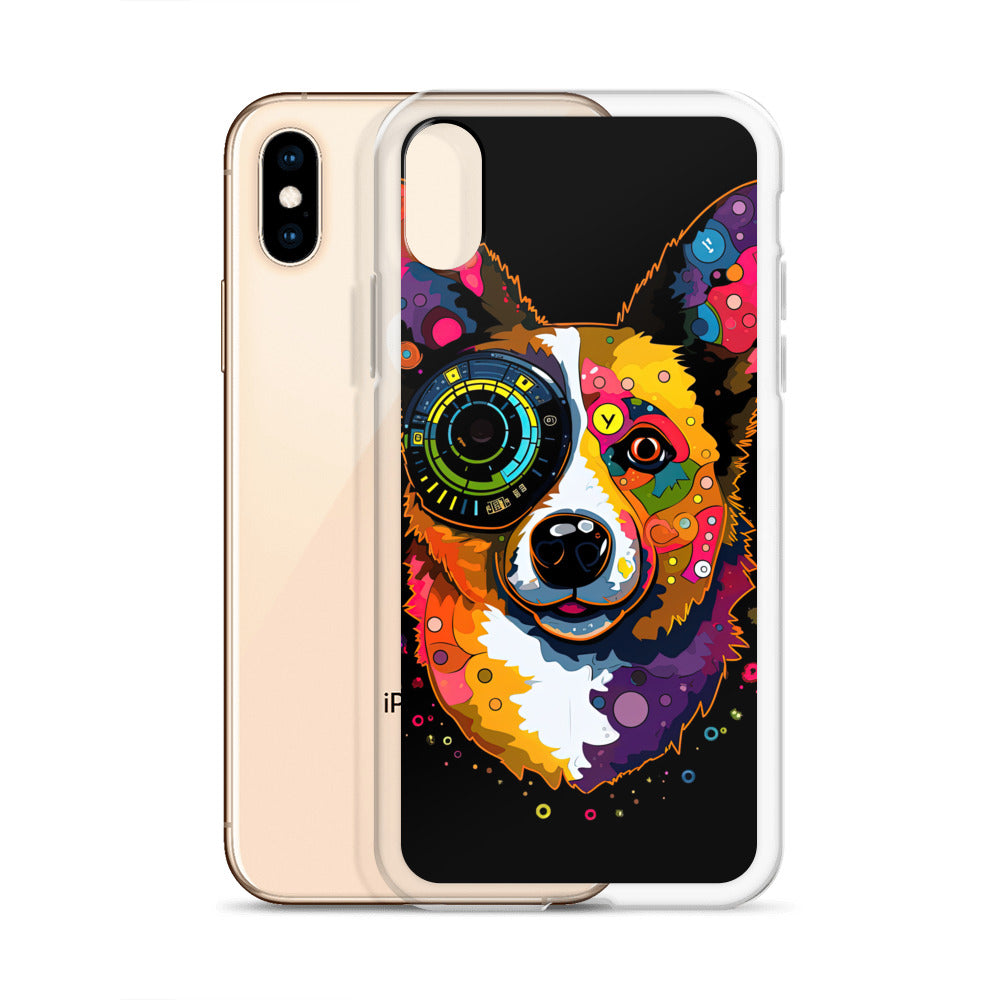 Colorful Cyber Corgi Clear Case for iPhone®