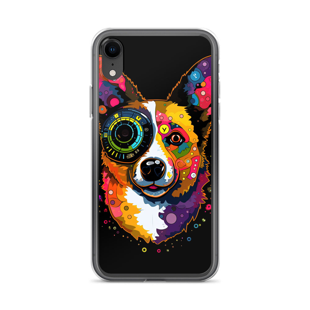 Colorful Cyber Corgi Clear Case for iPhone®