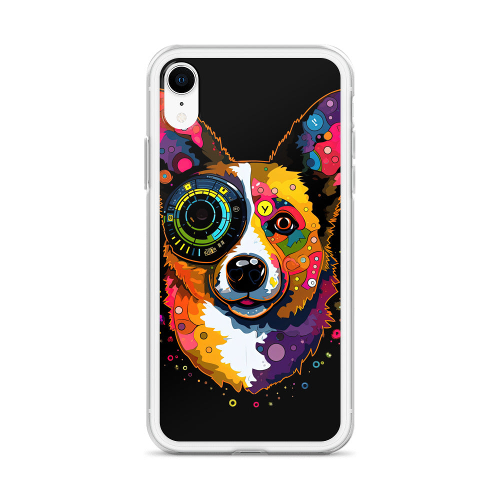 Colorful Cyber Corgi Clear Case for iPhone®