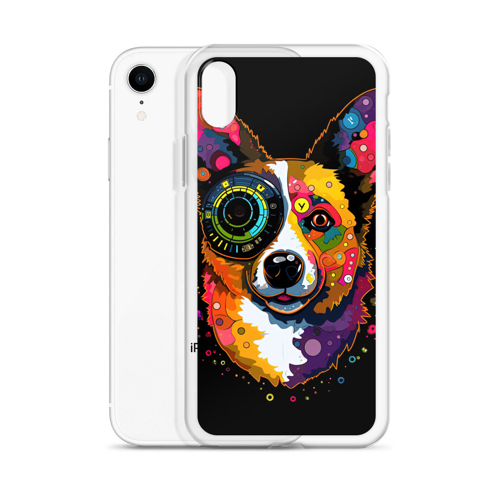 Colorful Cyber Corgi Clear Case for iPhone®