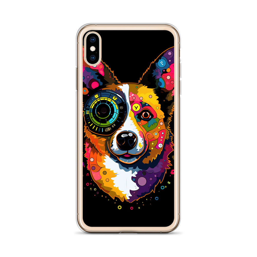 Colorful Cyber Corgi Clear Case for iPhone®