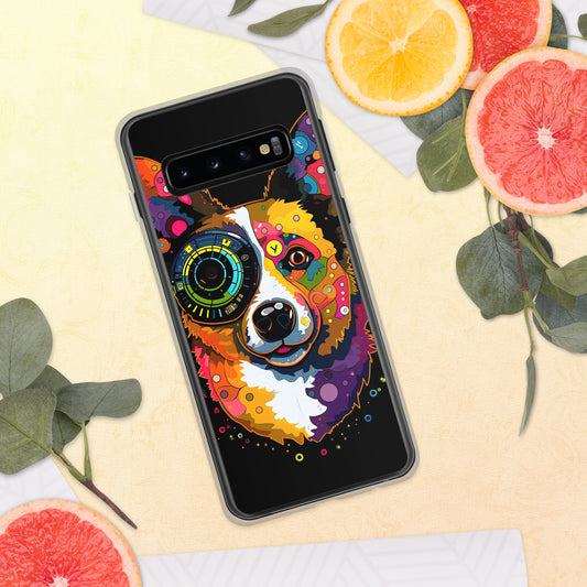 Colorful Cyber Corgi Clear Case for Samsung®