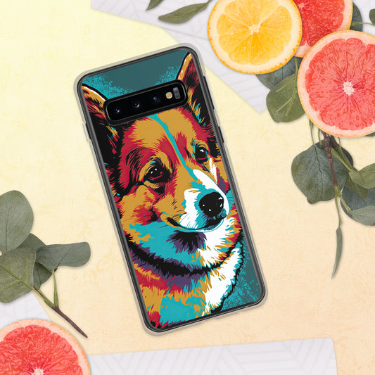 Watercolor Pop Art Corgi Clear Case for Samsung®