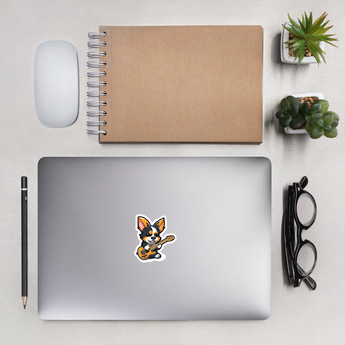 Cute Rocker Corgi Sticker