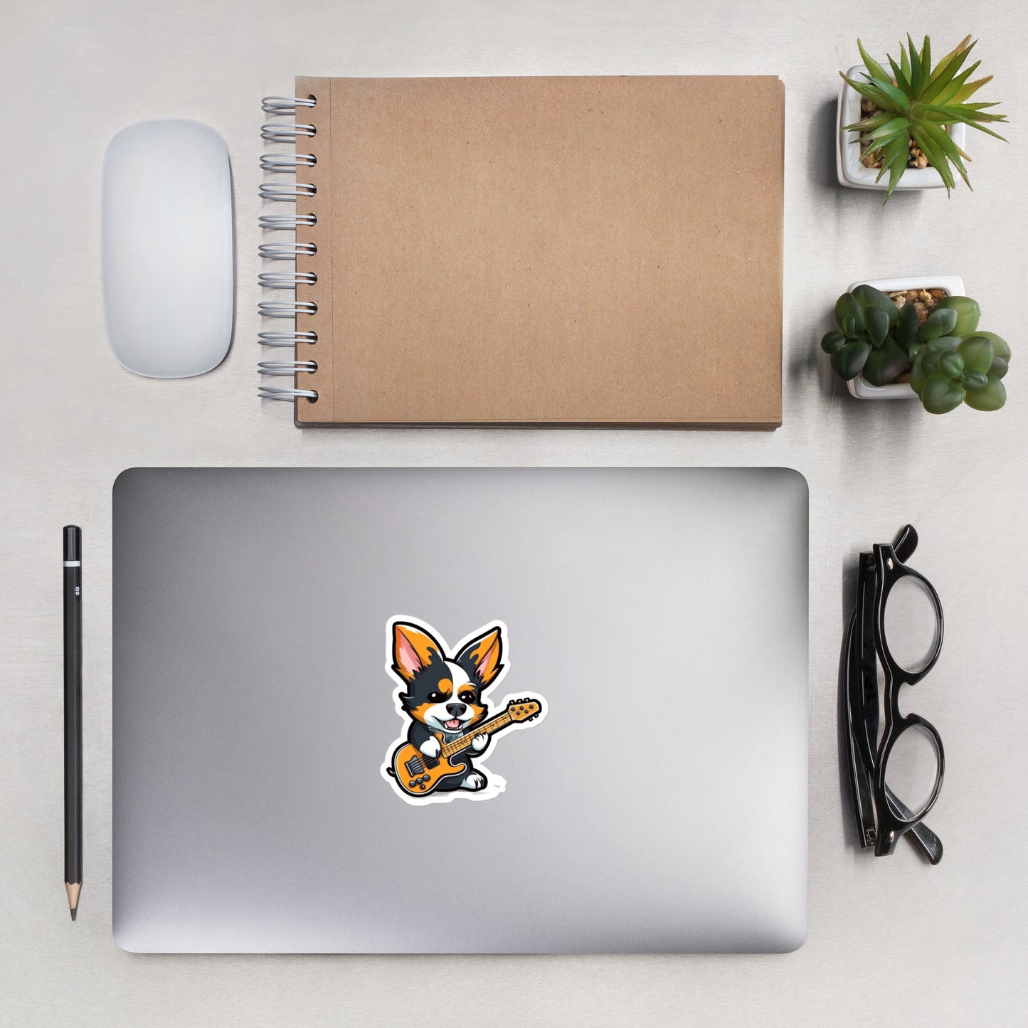 Cute Rocker Corgi Sticker