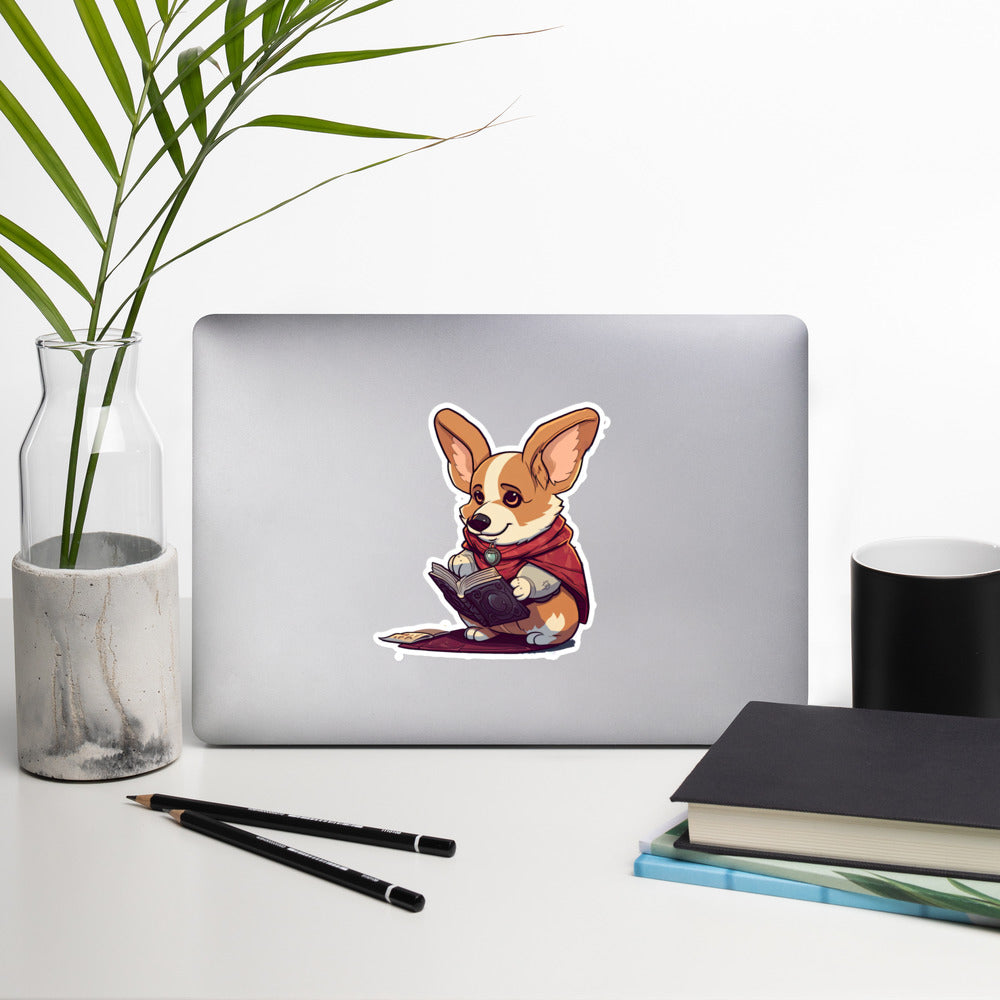 Wizard Corgi Bubble-free stickers