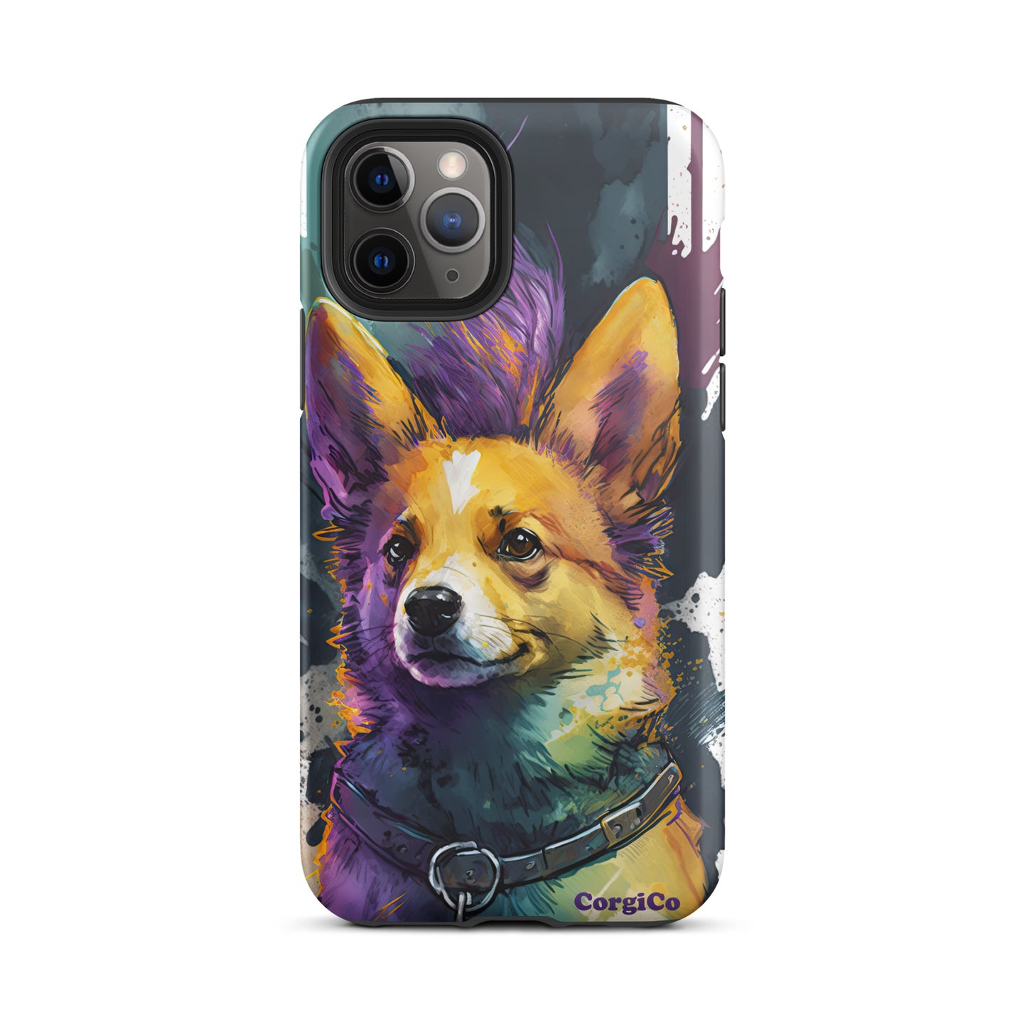 Punk Rock Purple Corgi Tough Case for iPhone®