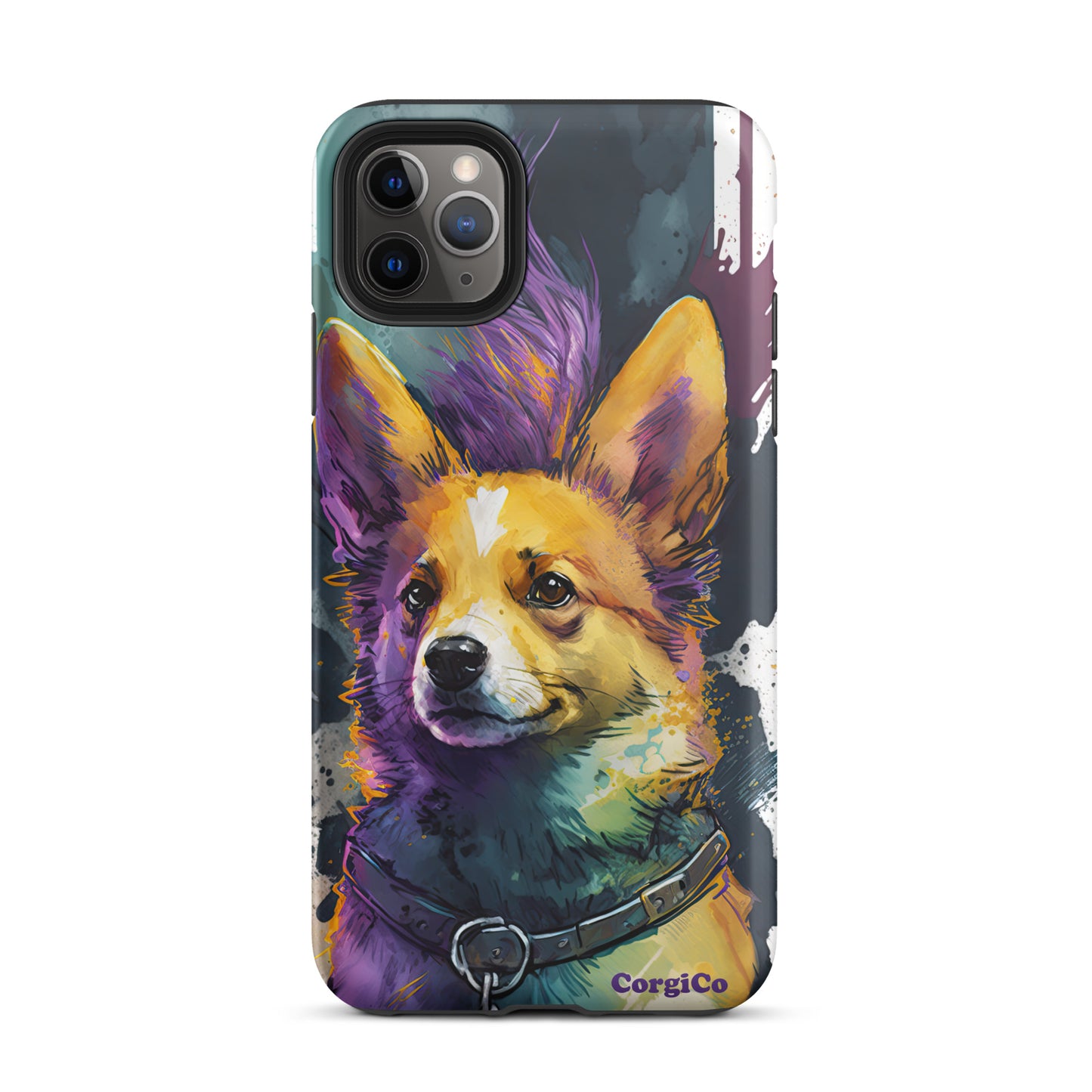 Punk Rock Purple Corgi Tough Case for iPhone®