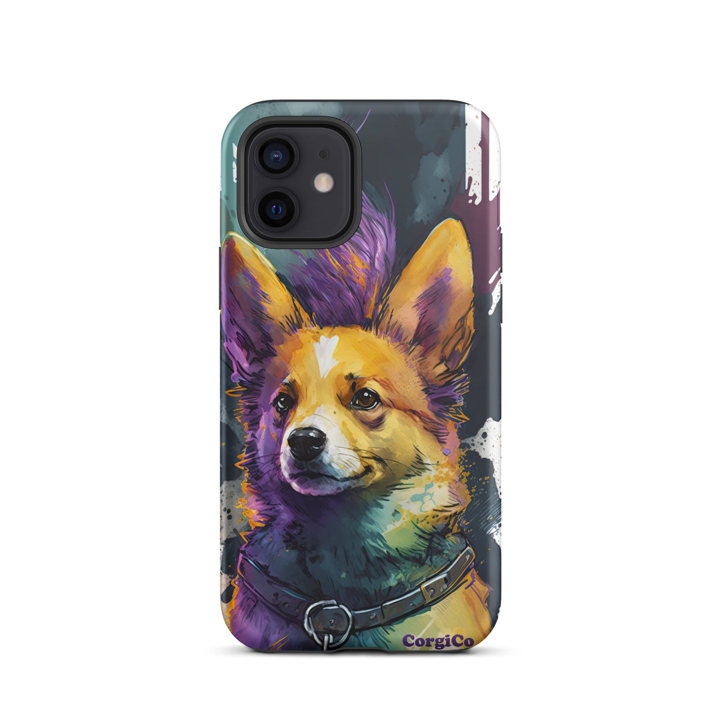 Punk Rock Purple Corgi Tough Case for iPhone®