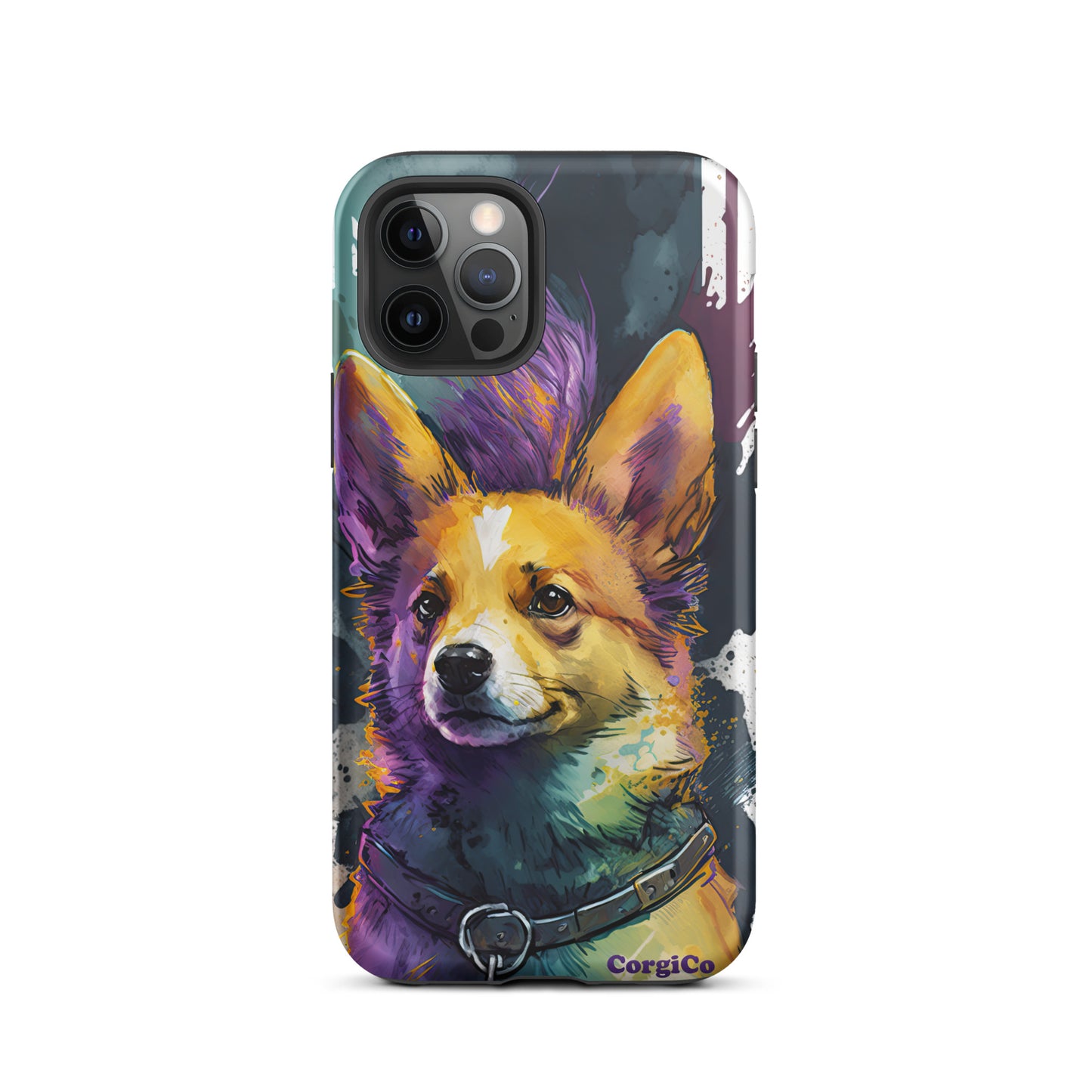 Punk Rock Purple Corgi Tough Case for iPhone®