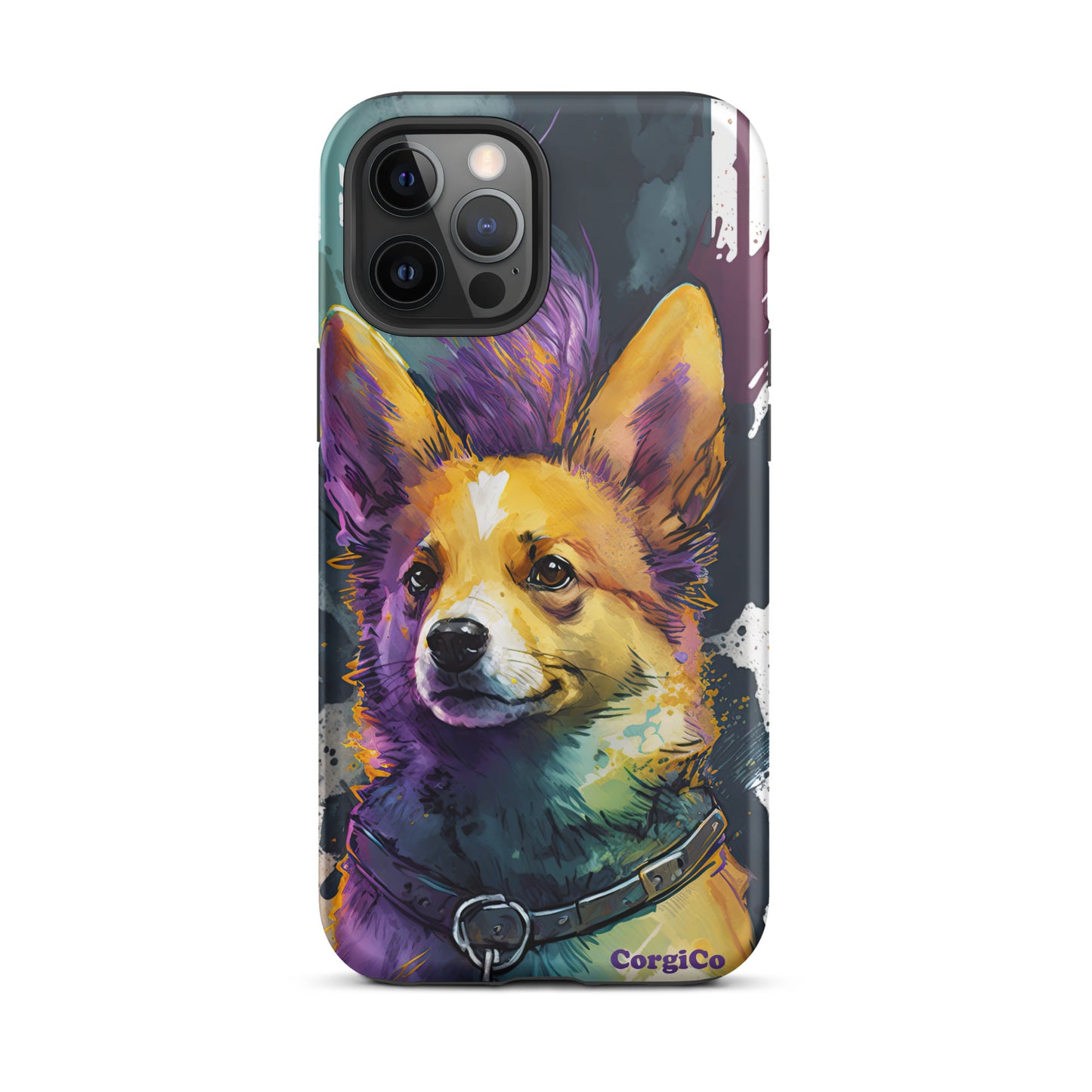 Punk Rock Purple Corgi Tough Case for iPhone®