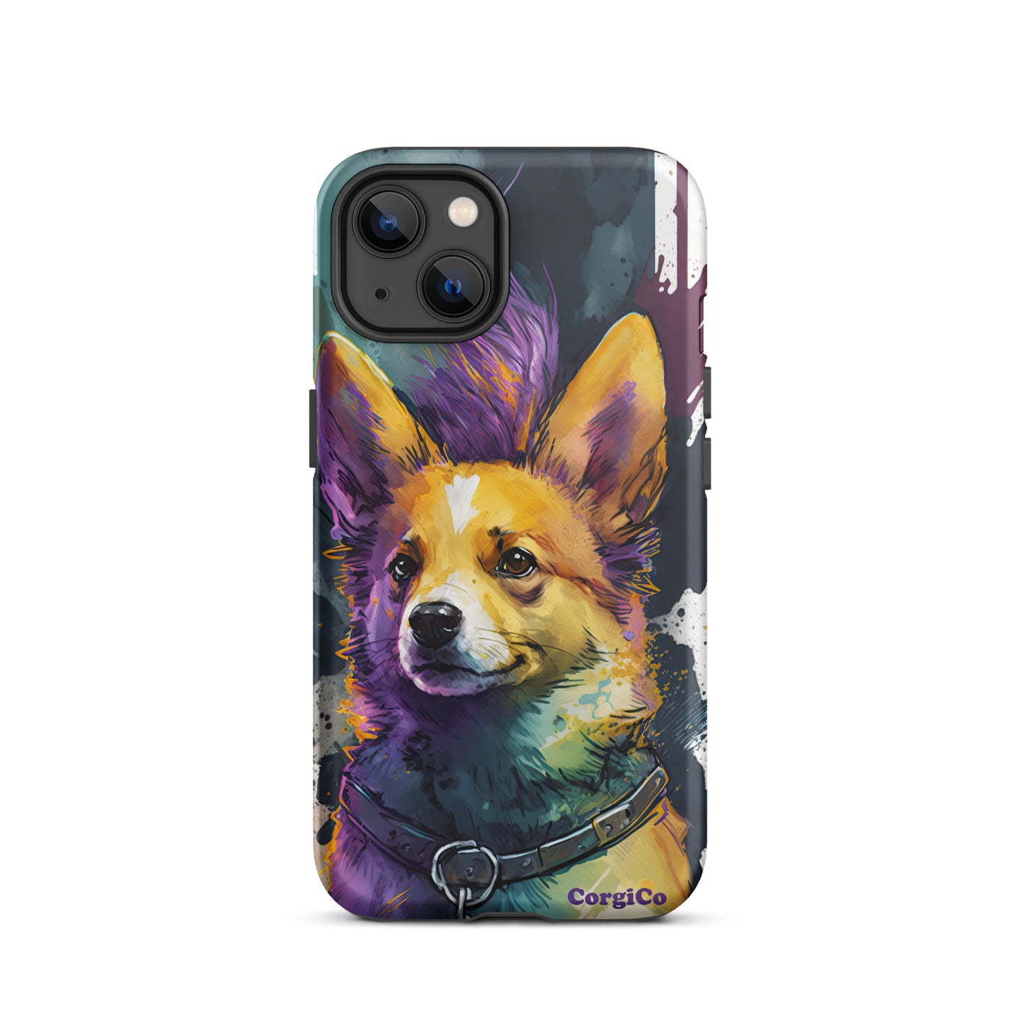 Punk Rock Purple Corgi Tough Case for iPhone®