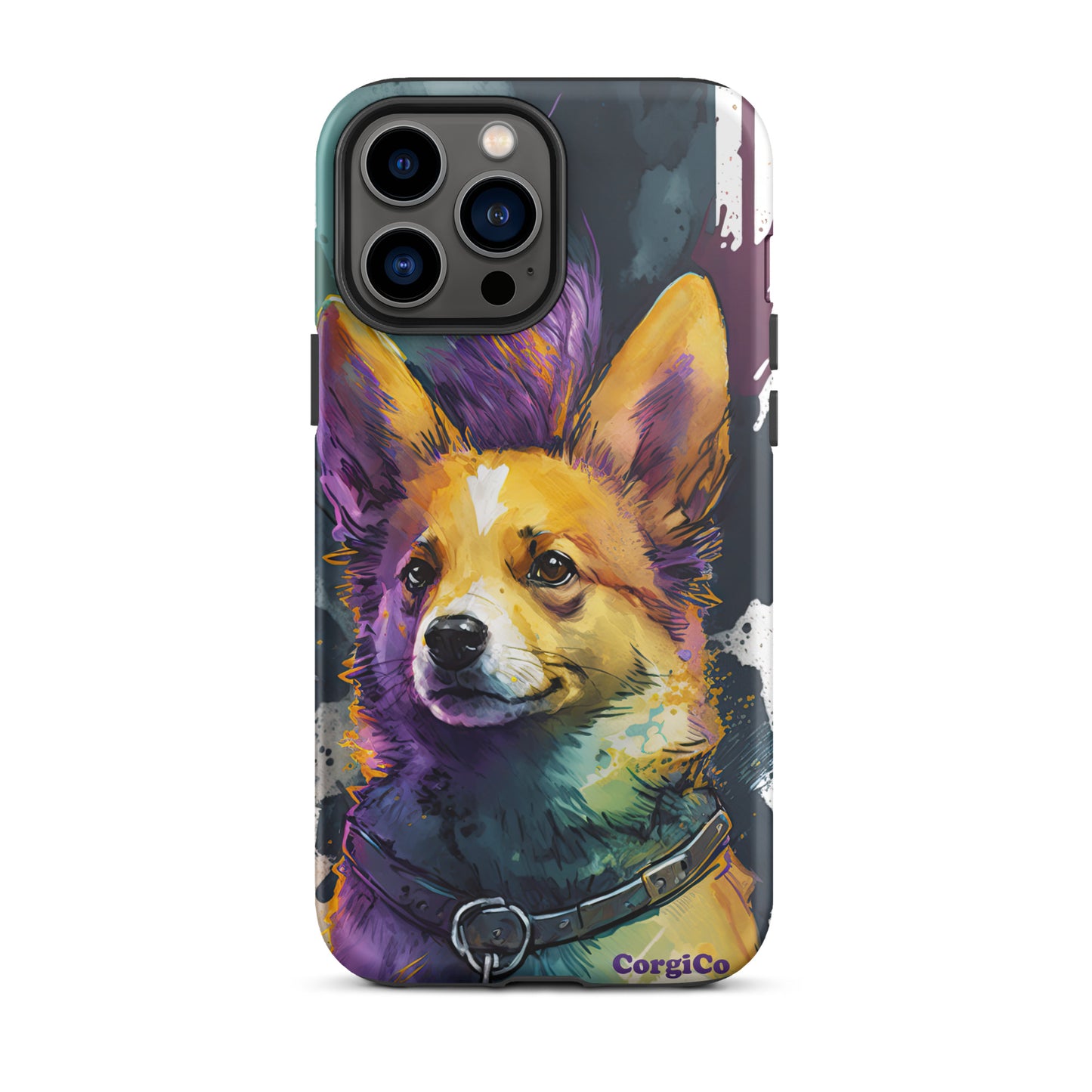 Punk Rock Purple Corgi Tough Case for iPhone®