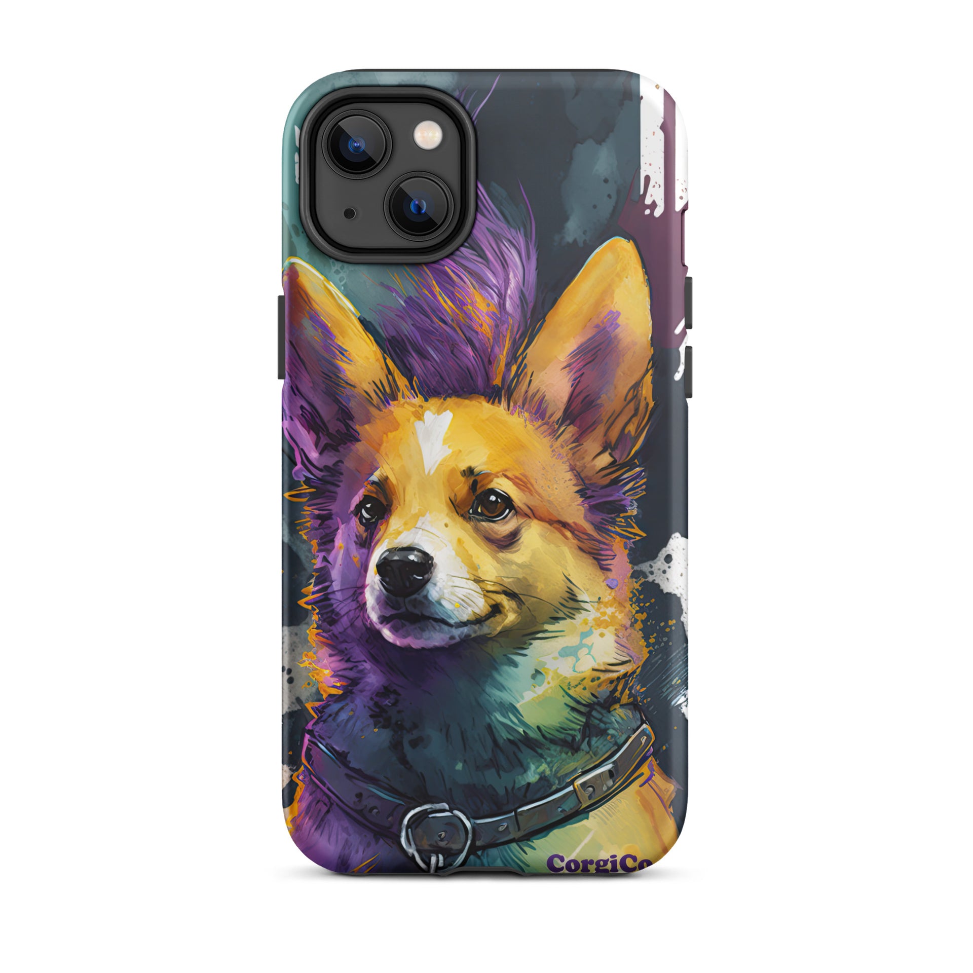 Punk Rock Purple Corgi Tough Case for iPhone® – CorgiCo Punk Rock Purple Corgi Tough Case for iPhone® – CorgiCo