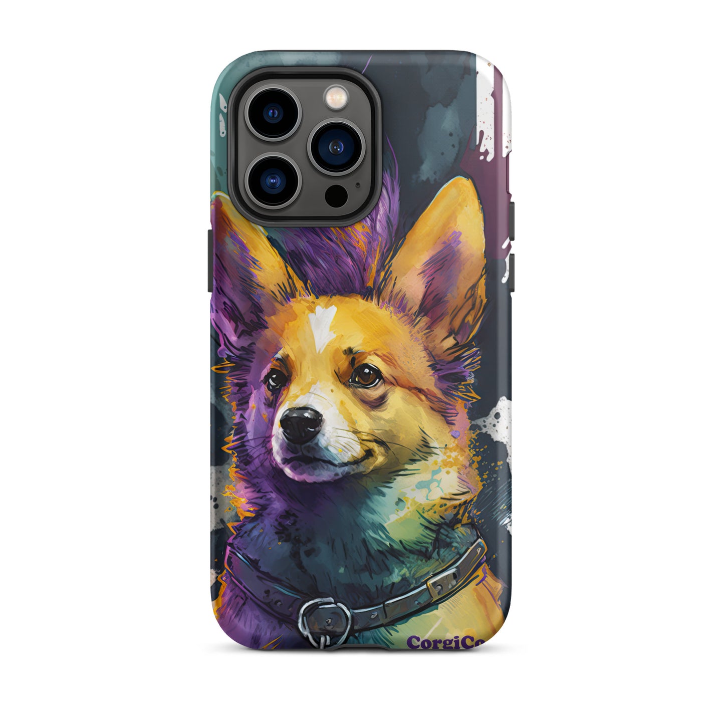 Punk Rock Purple Corgi Tough Case for iPhone®