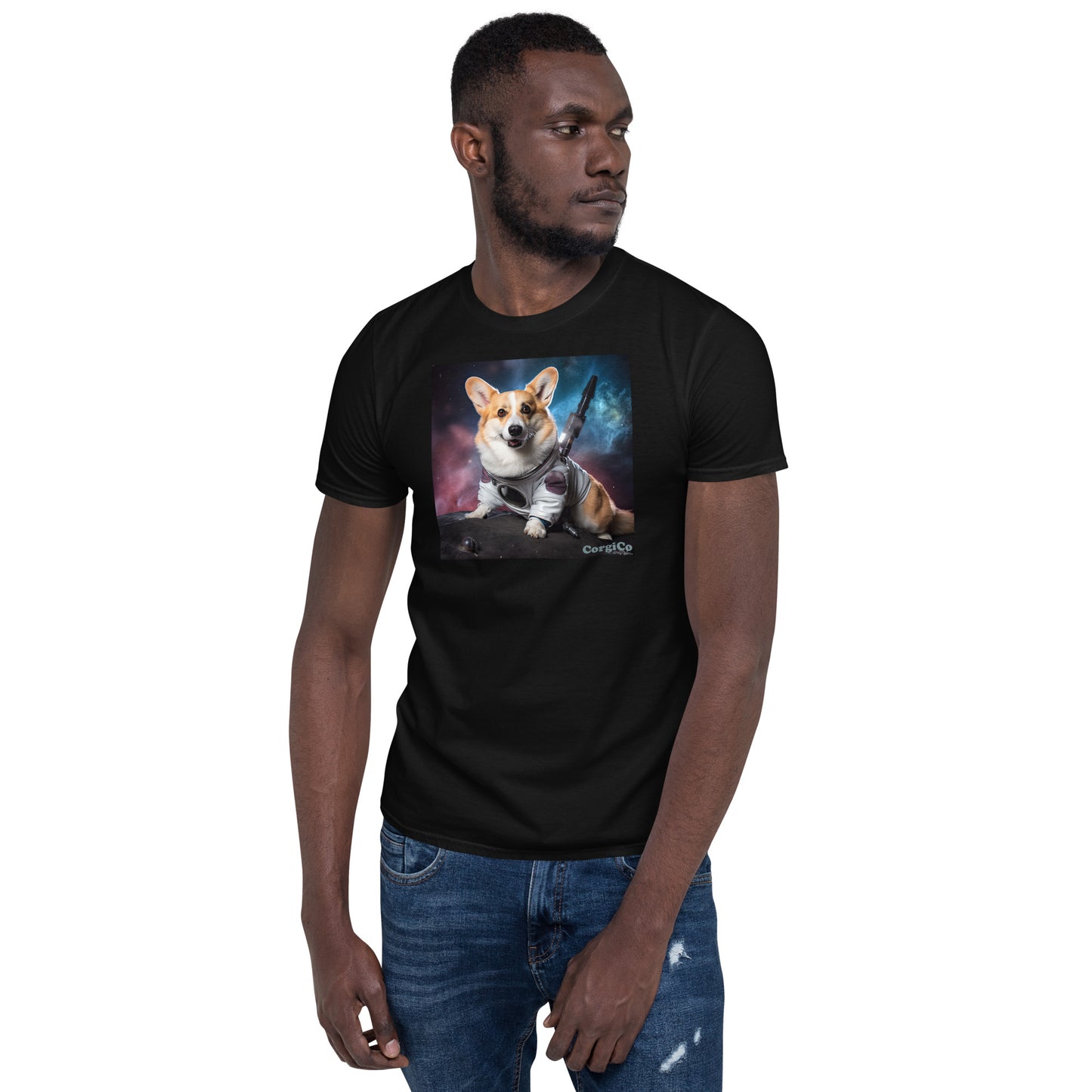 Space Mission Corgi Short-Sleeve Unisex T-Shirt