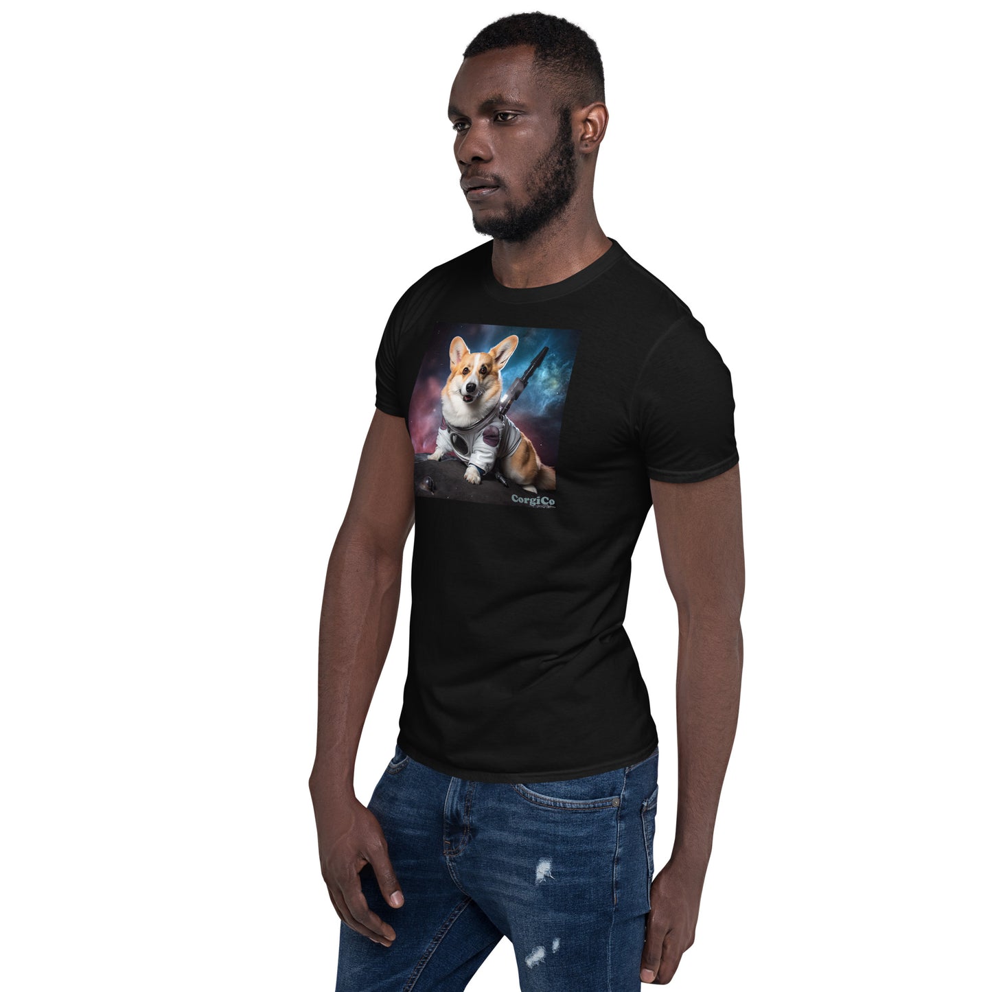 Space Mission Corgi Short-Sleeve Unisex T-Shirt