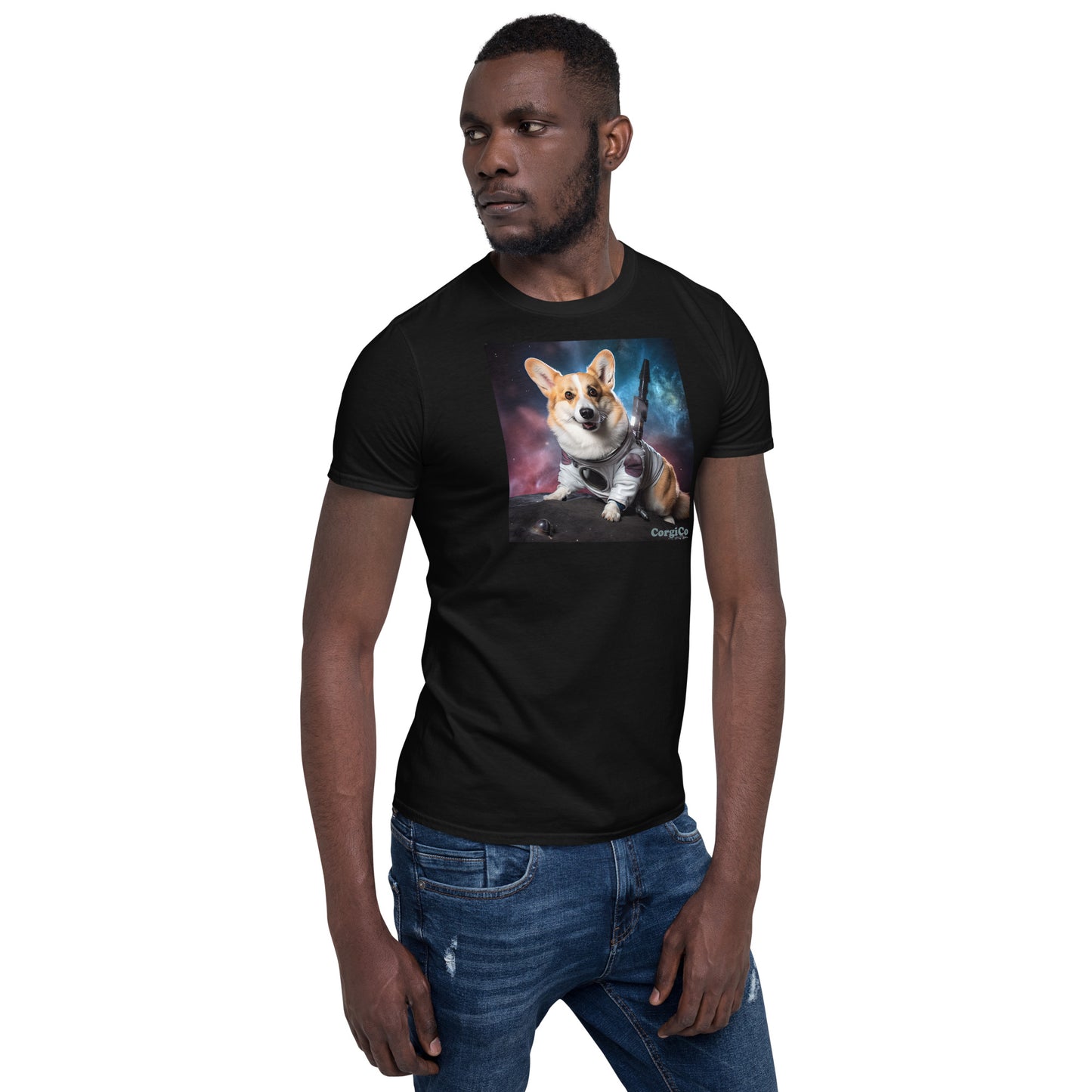 Space Mission Corgi Short-Sleeve Unisex T-Shirt