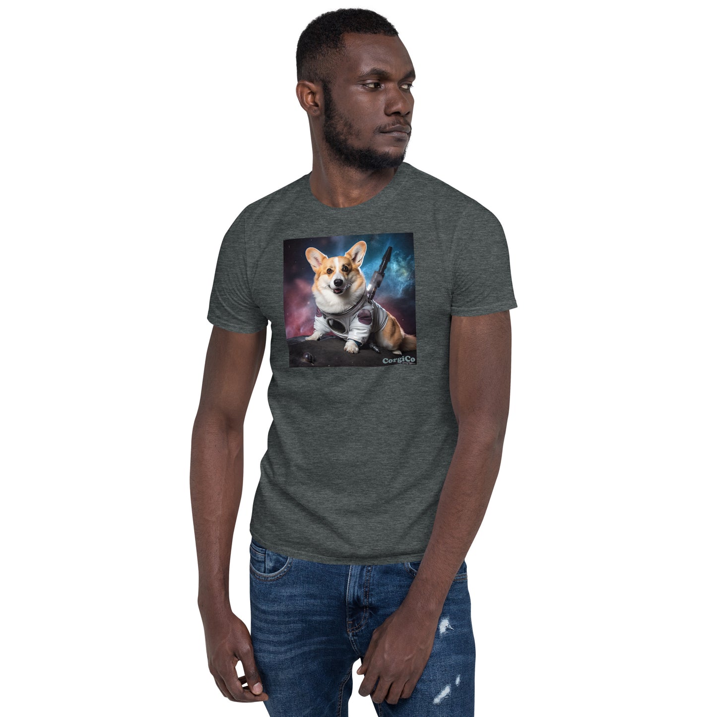 Space Mission Corgi Short-Sleeve Unisex T-Shirt