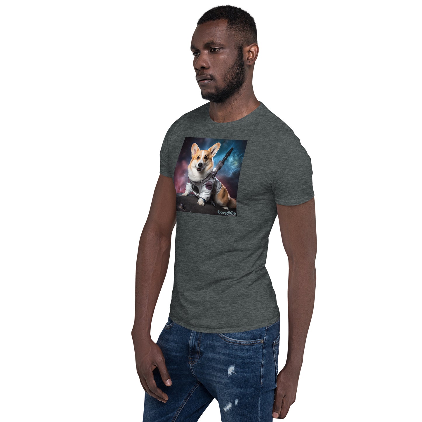 Space Mission Corgi Short-Sleeve Unisex T-Shirt